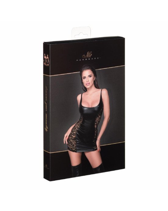 Сукня Noir Handmade F229 Powerwetlook dress with lace inserts - 3XL