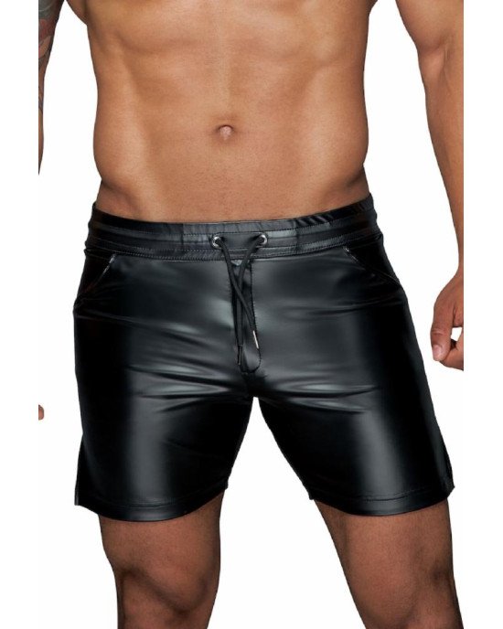 Чоловічі шорти Noir Handmade H061 Powerwetlook shorts - L Чоловічі шорти Noir Handmade H061 Powerwetlook shorts - L