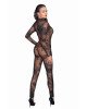 Бодістокінг Noir Handmade F237 Long tulle overall - S