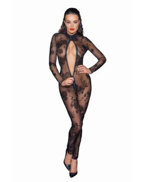 Бодістокінг Noir Handmade F237 Long tulle overall - L