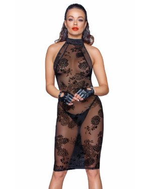 Сукня Noir Handmade F240 Midi tulle dress with velvet straps - 3XL