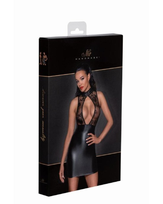 Сукня Noir Handmade F241 Short dress with powerwetlook skirt and tulle top - XL Сукня Noir Handmade F241 Short dress with powerwetlook skirt and tulle top - XL
