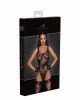 Боді Noir Handmade F242 Tulle body with patterned flock embroidery - M Боді Noir Handmade F242 Tulle body with patterned flock embroidery - M
