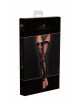 Панчохи Noir Handmade F243 Tulle stockings with patterned flock embroidery - L Панчохи Noir Handmade F243 Tulle stockings with patterned flock embroidery - L