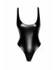 Боді Noir Handmade F244 Powerwetlook body with high cut bottom hem - L