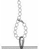 Боді Noir Handmade F297 Libido Deep-V bodysuit with collar, pearl chain and garter - XL Боді Noir Handmade F297 Libido Deep-V bodysuit with collar, pearl chain and garter - XL