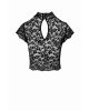 Топ Noir Handmade F303 Essence lace top with high collar - M