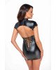 Сукня Noir Handmade F309 Fantasy wetlook mini dress with lace up back - 3XL Сукня Noir Handmade F309 Fantasy wetlook mini dress with lace up back - 3XL