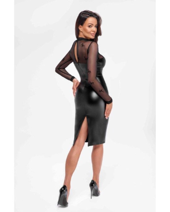 Сукня Noir Handmade F310 Sublime wetlook and flocked mesh midi dress - M Сукня Noir Handmade F310 Sublime wetlook and flocked mesh midi dress - M