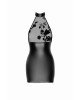 Сукня Noir Handmade F311 Eros mini halter dress of flocked mesh and wetlook - XL Сукня Noir Handmade F311 Eros mini halter dress of flocked mesh and wetlook - XL
