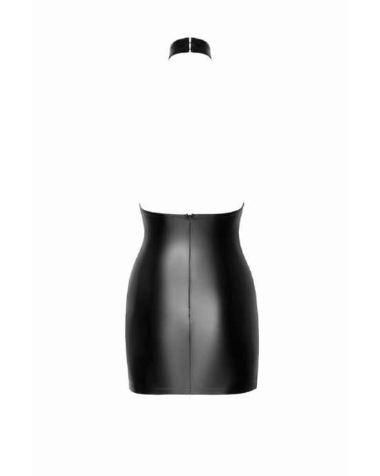 Сукня Noir Handmade F311 Eros mini halter dress of flocked mesh and wetlook - 3XL Сукня Noir Handmade F311 Eros mini halter dress of flocked mesh and wetlook - 3XL