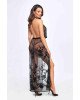 Сукня Noir Handmade F312 Divinity long flocked mesh dress with open back - 3XL