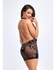 Сукня Noir Handmade F313 Mythos mini flocked mesh dress with jewelry rhinestone chain - XXL Сукня Noir Handmade F313 Mythos mini flocked mesh dress with jewelry rhinestone chain - XXL