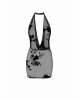 Сукня Noir Handmade F313 Mythos mini flocked mesh dress with jewelry rhinestone chain - XXL Сукня Noir Handmade F313 Mythos mini flocked mesh dress with jewelry rhinestone chain - XXL