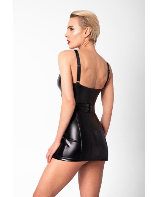 Сукня Noir Handmade F320 Starlet wetlook minidress with ring belt - S Сукня Noir Handmade F320 Starlet wetlook minidress with ring belt - S