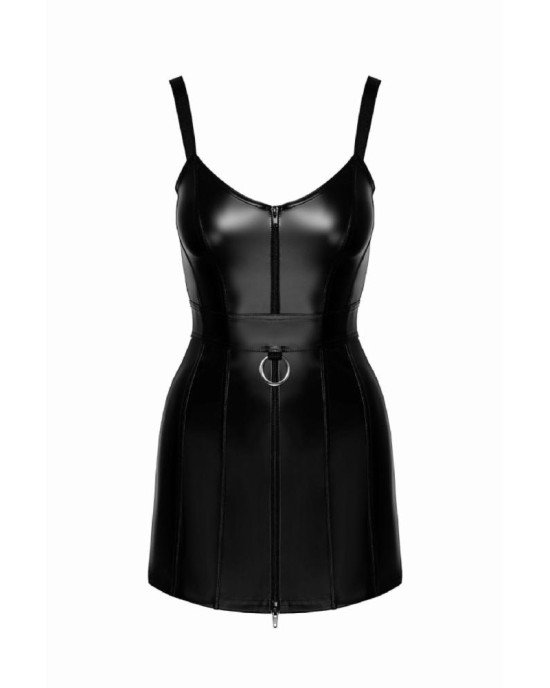 Сукня Noir Handmade F320 Starlet wetlook minidress with ring belt - XXL
