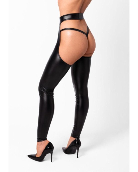 Легінси з відкритими стегнами Noir Handmade F323 Rebel wetlook chaps - XXL Легінси з відкритими стегнами Noir Handmade F323 Rebel wetlook chaps - XXL