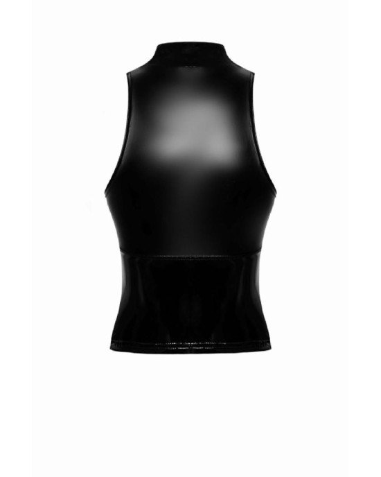 Топ Noir Handmade F324 Glam wetlook top with vinyl corset - M
