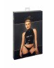 Топ Noir Handmade F324 Glam wetlook top with vinyl corset - XXL Топ Noir Handmade F324 Glam wetlook top with vinyl corset - XXL