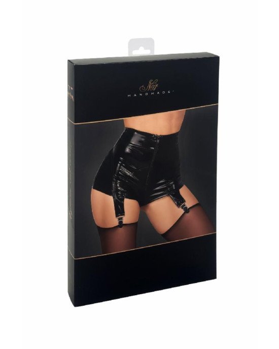 Шортики Noir Handmade F325 Glam suspender wetlook and vinyl shorts - M