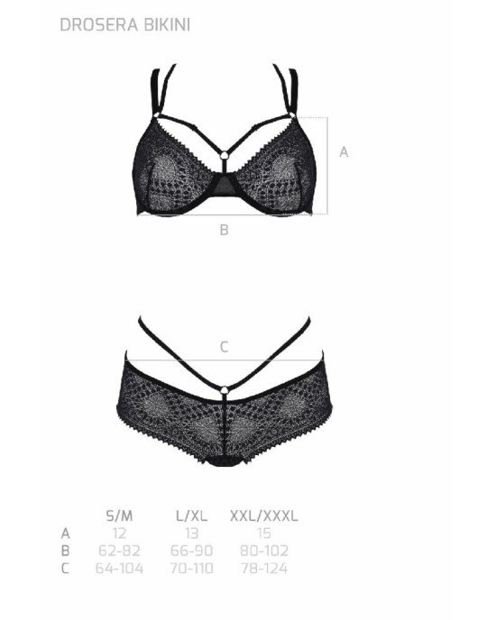 Комплект Passion DROSERA BIKINI black XXL/XXXL - ECO Passion Комплект Passion DROSERA BIKINI black XXL/XXXL - ECO Passion