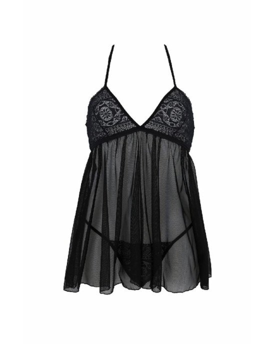 Пеньюар Passion KERRIA CHEMISE black S/M - ECO Passion Пеньюар Passion KERRIA CHEMISE black S/M - ECO Passion