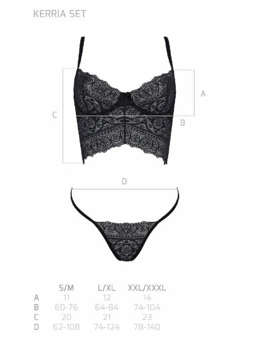 Комплект Passion KERRIA SET black L/XL - ECO Passion Комплект Passion KERRIA SET black L/XL - ECO Passion