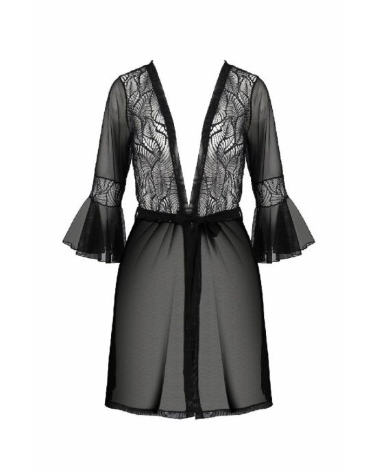 Пеньюар Passion LEAFA PEIGNOIR black L/XL - ECO Passion Пеньюар Passion LEAFA PEIGNOIR black L/XL - ECO Passion