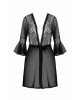 Пеньюар Passion LEAFA PEIGNOIR black S/M - ECO Passion Пеньюар Passion LEAFA PEIGNOIR black S/M - ECO Passion