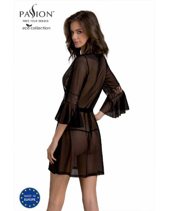 Пеньюар Passion LEAFA PEIGNOIR black S/M - ECO Passion Пеньюар Passion LEAFA PEIGNOIR black S/M - ECO Passion