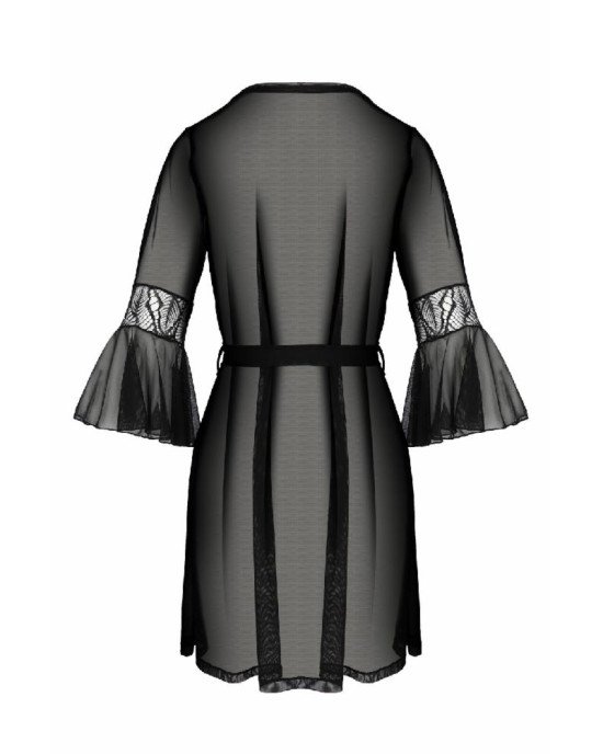 Пеньюар Passion LEAFA PEIGNOIR black XXL/XXXL - ECO Passion Пеньюар Passion LEAFA PEIGNOIR black XXL/XXXL - ECO Passion