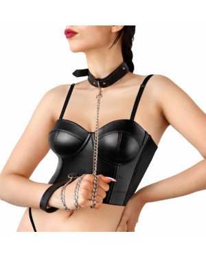 Нашийник з повідком з екошкіри Art of Sex - Leash and Collar Emoji
