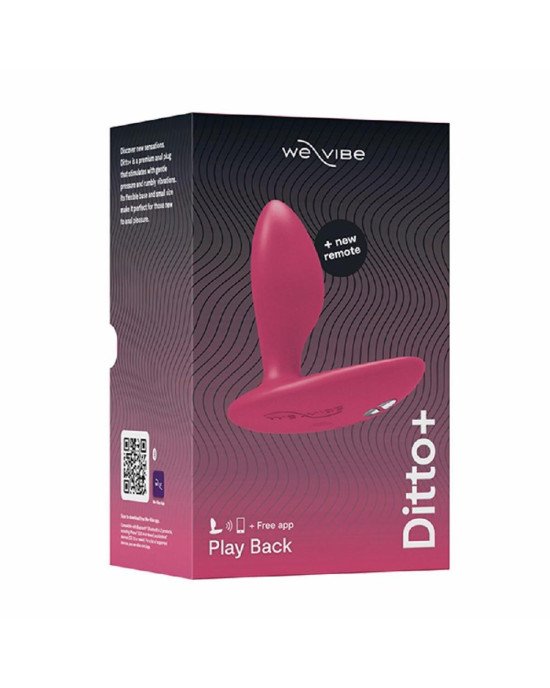 Анальна смарт-вібропробка We-Vibe Ditto+ Cosmic Pink з пультом ДК Анальна смарт-вібропробка We-Vibe Ditto+ Cosmic Pink з пультом ДК