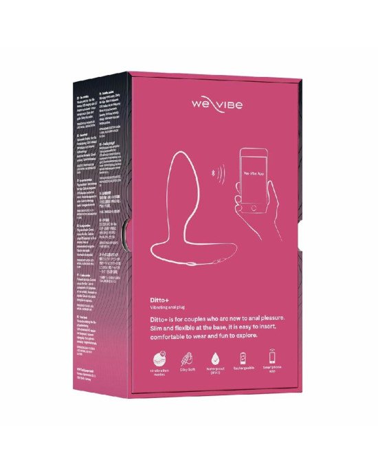 Анальна смарт-вібропробка We-Vibe Ditto+ Cosmic Pink з пультом ДК Анальна смарт-вібропробка We-Vibe Ditto+ Cosmic Pink з пультом ДК