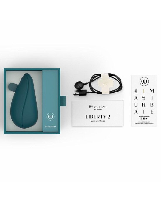 Вакуумний кліторальний стимулятор Womanizer Liberty 2 Dark Petrol Вакуумний кліторальний стимулятор Womanizer Liberty 2 Dark Petrol