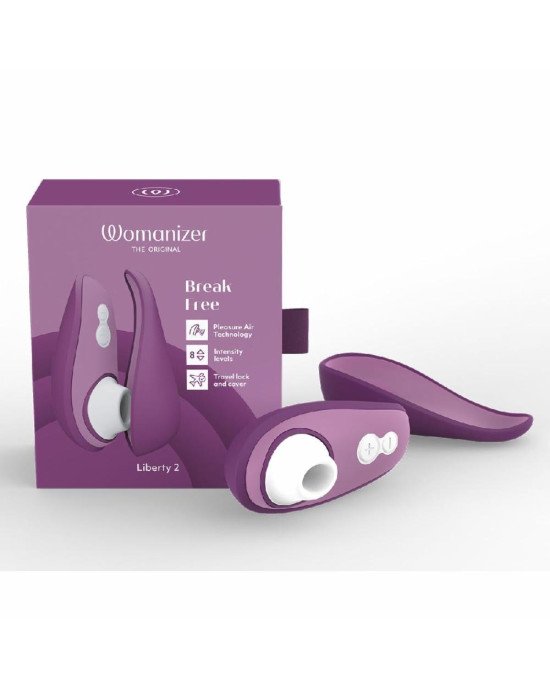 Вакуумний кліторальний стимулятор Womanizer Liberty 2 Purple Вакуумний кліторальний стимулятор Womanizer Liberty 2 Purple