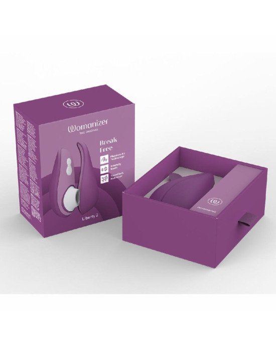 Вакуумний кліторальний стимулятор Womanizer Liberty 2 Purple Вакуумний кліторальний стимулятор Womanizer Liberty 2 Purple