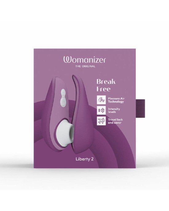 Вакуумний кліторальний стимулятор Womanizer Liberty 2 Purple Вакуумний кліторальний стимулятор Womanizer Liberty 2 Purple