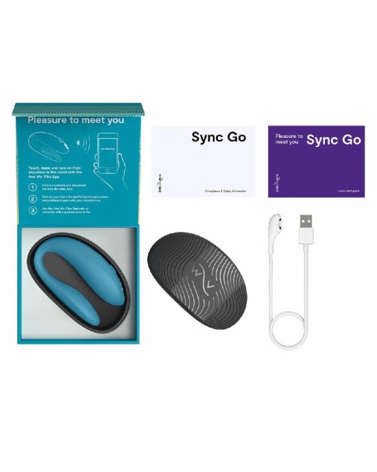 Смарт-вібратор для пар We-Vibe Sync GO Turquoise Смарт-вібратор для пар We-Vibe Sync GO Turquoise