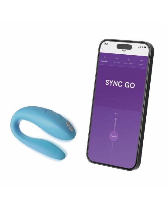 Смарт-вібратор для пар We-Vibe Sync GO Turquoise Смарт-вібратор для пар We-Vibe Sync GO Turquoise