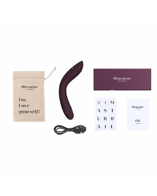 Вібратор для точки G з вакуумною стимуляцією Womanizer OG Aubergine Вібратор для точки G з вакуумною стимуляцією Womanizer OG Aubergine