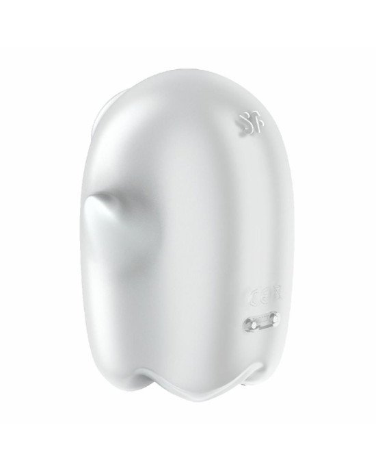 Вакуумний кліторальний стимулятор із вібрацією Satisfyer Glowing Ghost White Вакуумний кліторальний стимулятор із вібрацією Satisfyer Glowing Ghost White