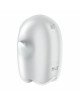 Вакуумний кліторальний стимулятор із вібрацією Satisfyer Glowing Ghost White Вакуумний кліторальний стимулятор із вібрацією Satisfyer Glowing Ghost White