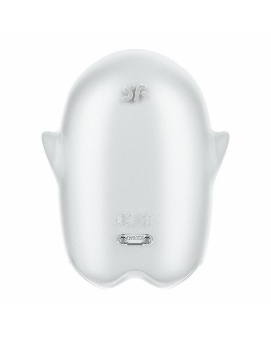Вакуумний кліторальний стимулятор із вібрацією Satisfyer Glowing Ghost White Вакуумний кліторальний стимулятор із вібрацією Satisfyer Glowing Ghost White