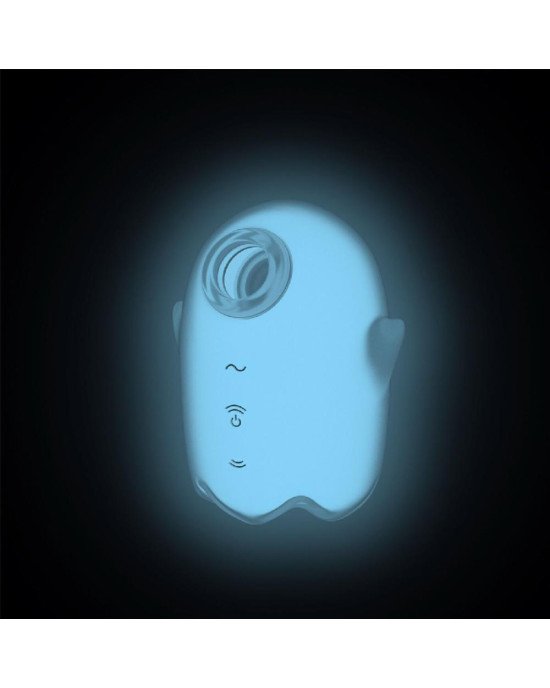 Вакуумний кліторальний стимулятор із вібрацією Satisfyer Glowing Ghost White Вакуумний кліторальний стимулятор із вібрацією Satisfyer Glowing Ghost White