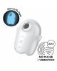 Вакуумний кліторальний стимулятор із вібрацією Satisfyer Glowing Ghost White Вакуумний кліторальний стимулятор із вібрацією Satisfyer Glowing Ghost White