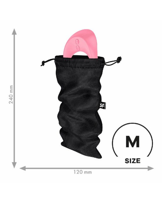 Мішечок для зберігання іграшок Satisfyer Treasure Bag M Black Мішечок для зберігання іграшок Satisfyer Treasure Bag M Black