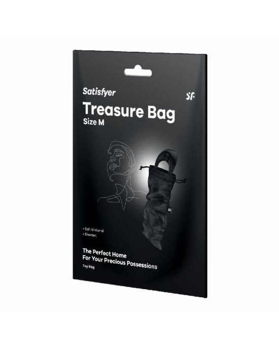 Мішечок для зберігання іграшок Satisfyer Treasure Bag M Black Мішечок для зберігання іграшок Satisfyer Treasure Bag M Black