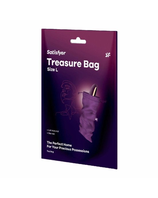Мішечок для зберігання іграшок Satisfyer Treasure Bag L Violet Мішечок для зберігання іграшок Satisfyer Treasure Bag L Violet