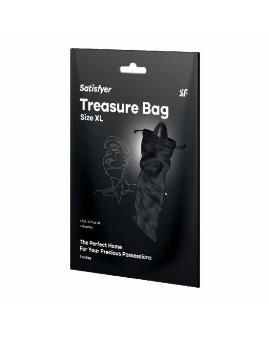 Мішечок для зберігання іграшок Satisfyer Treasure Bag XL Black Мішечок для зберігання іграшок Satisfyer Treasure Bag XL Black